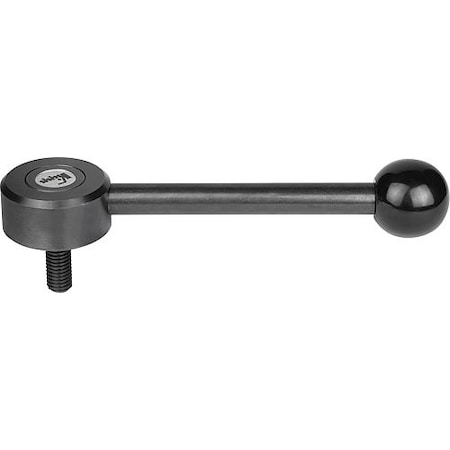 Kipp Adjustable Tension Levers low profile, external thread, 0 Degree, inch K0114.3A61X50